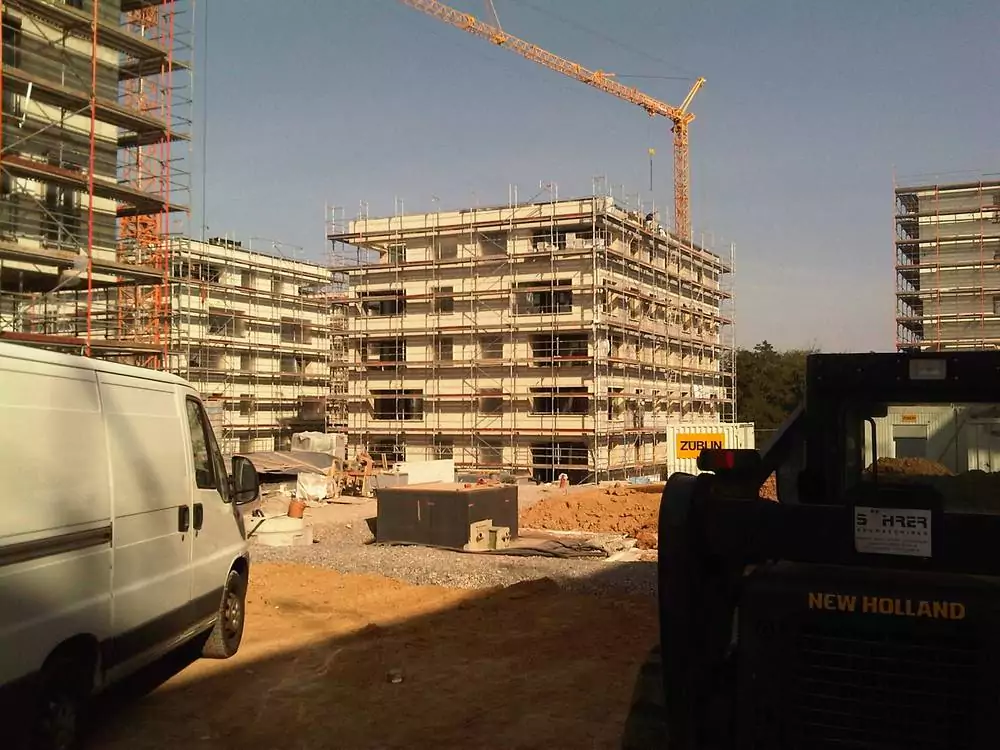 Außenansicht eines Gebäudes des Projektes Think K in Stuttgart-Killesberg